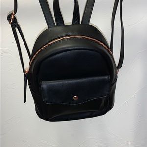 Black mini backpack